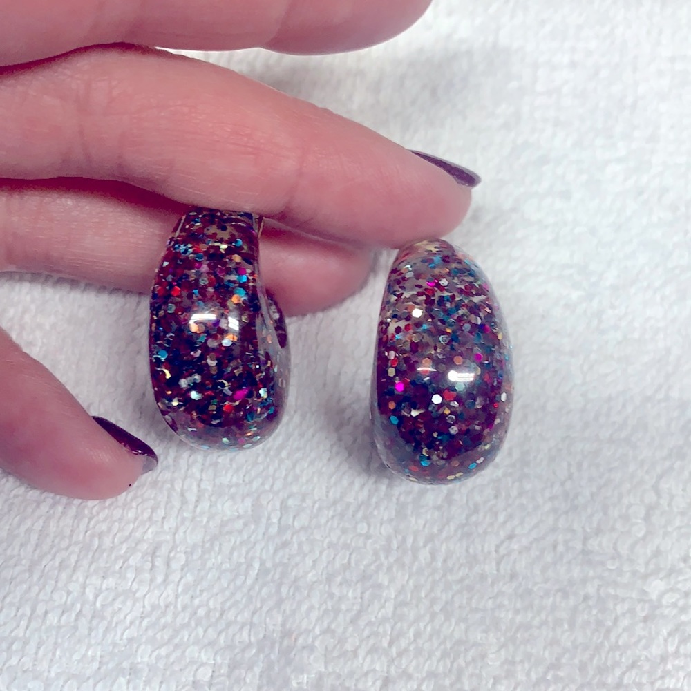 Kate Spade multi-glitter earrings